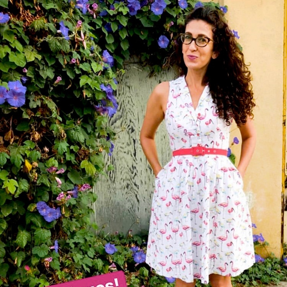 ModCloth Flamingo Dress XS